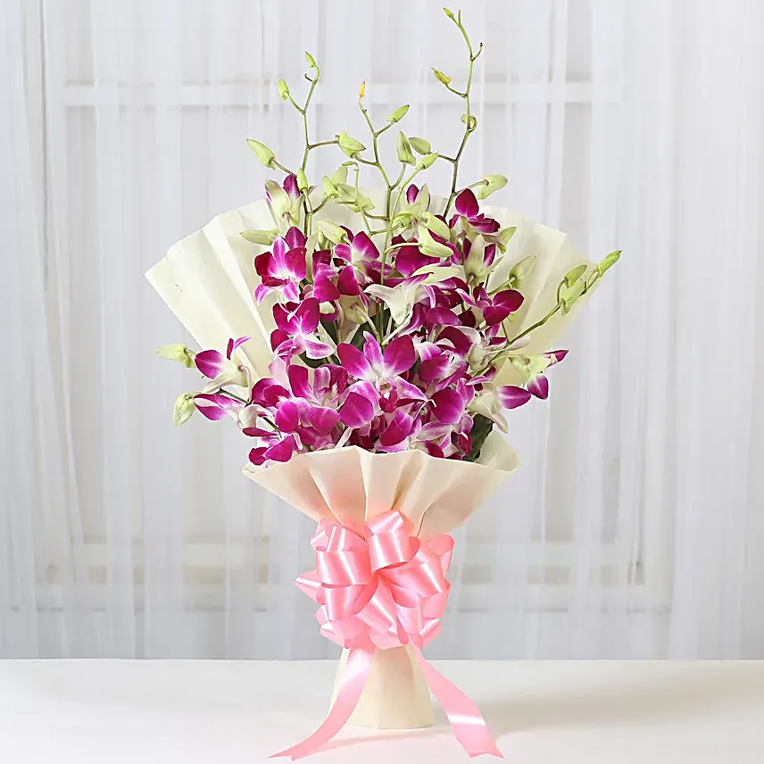 Blue orchids bouquet