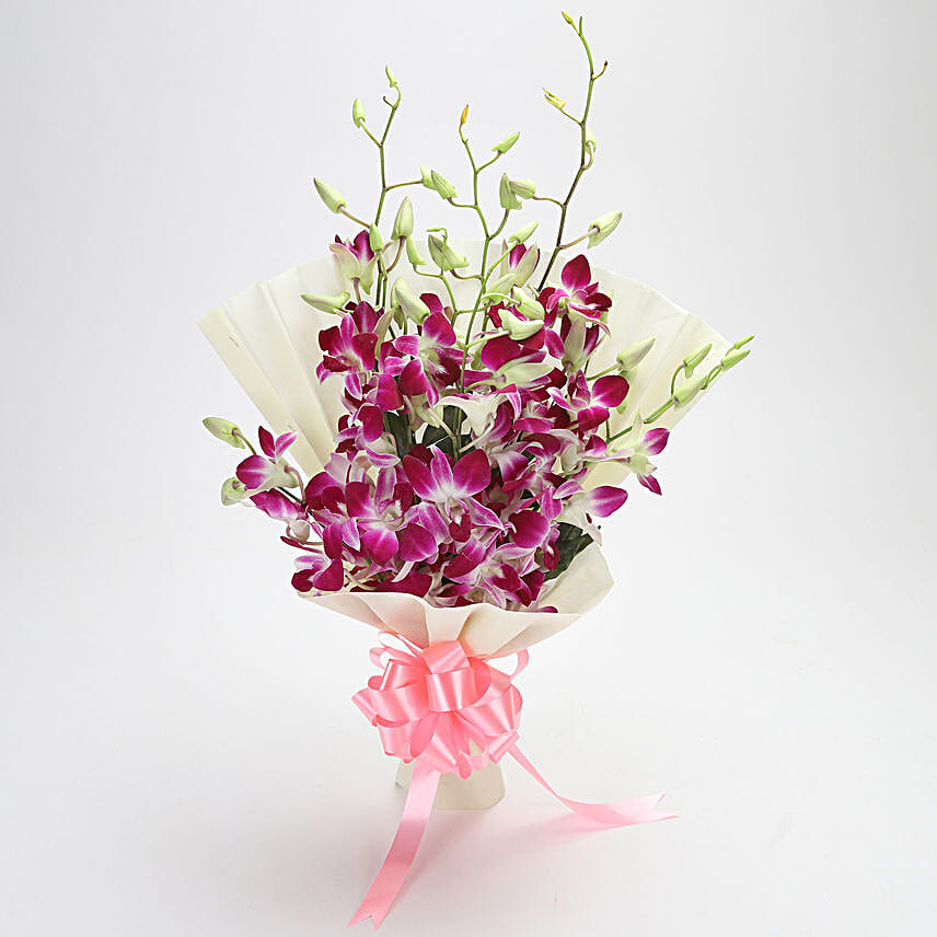 Blue orchids bouquet