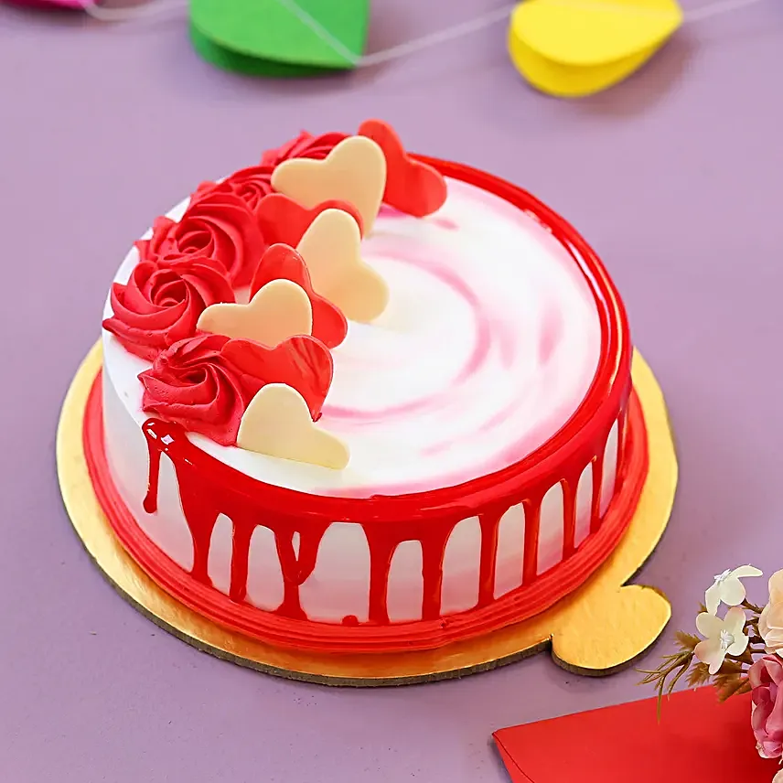 Heart Cake For Valentine Day
