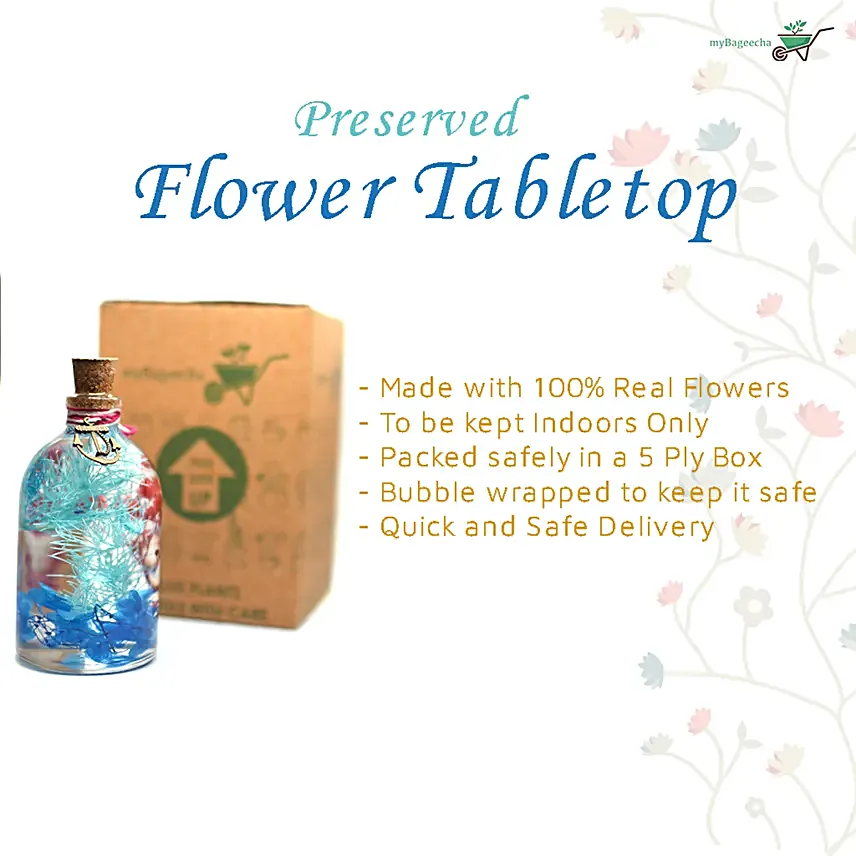Indigo Hued Flower Tabletop