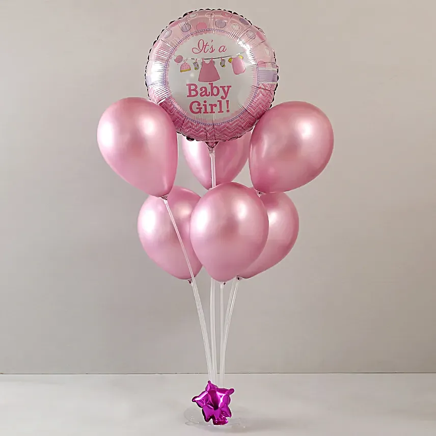 It's a Baby Girl Balloon Bouquet