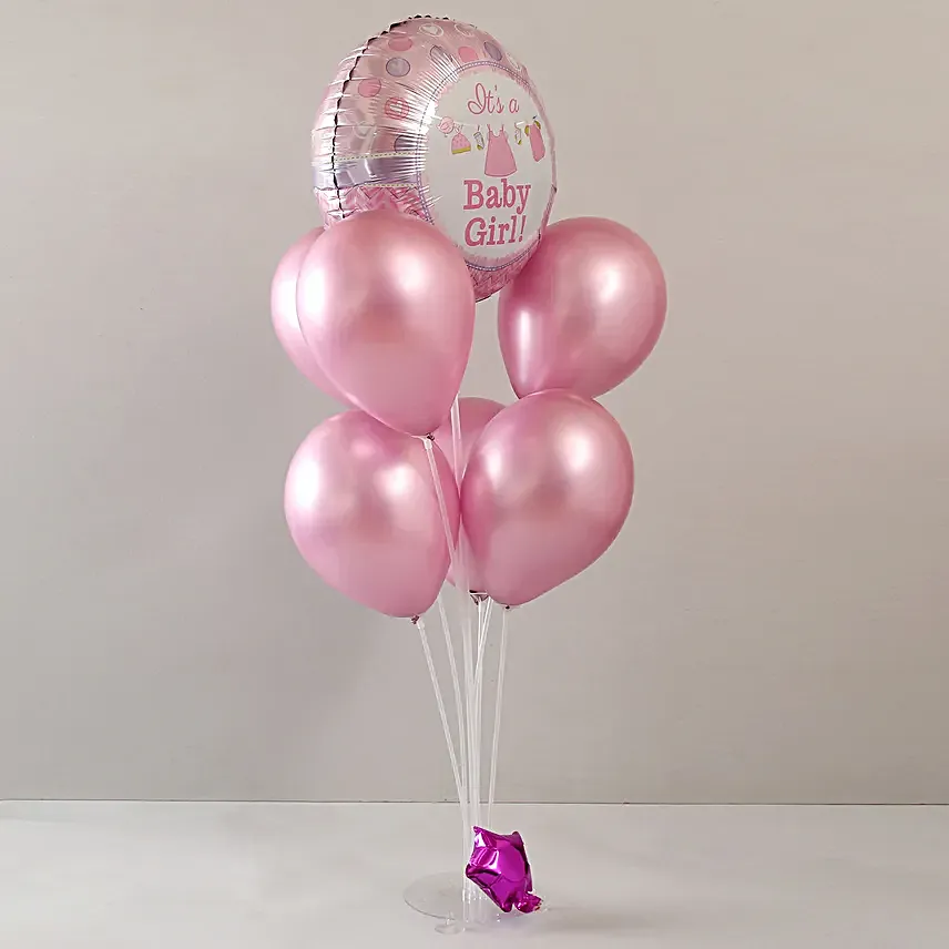 It's a Baby Girl Balloon Bouquet