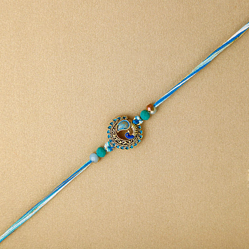Jewel of the Sky Peacock Rakhi