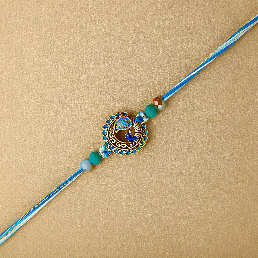 Jewel of the Sky Peacock Rakhi