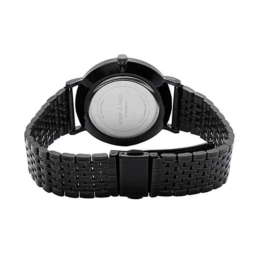 Joker N Witch Classic Coal Black Watch Bracelet Stack For Him