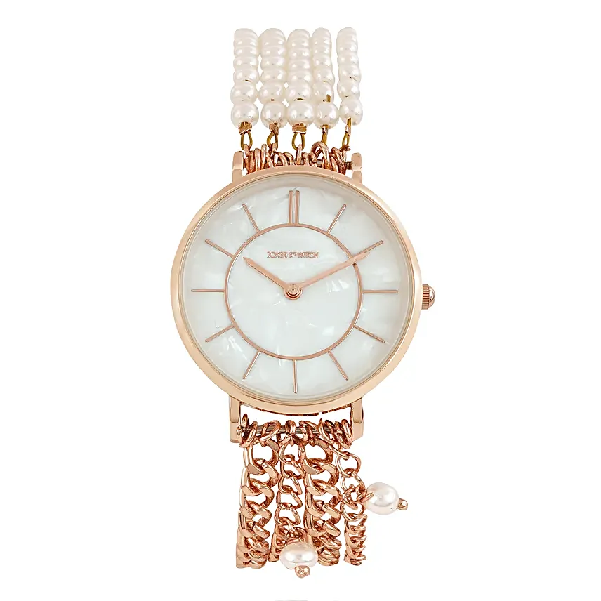 Joker N Witch Victorian Charm Rose Gold Watch