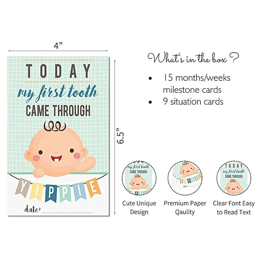 Joyful Journeys Baby boy milestone cards