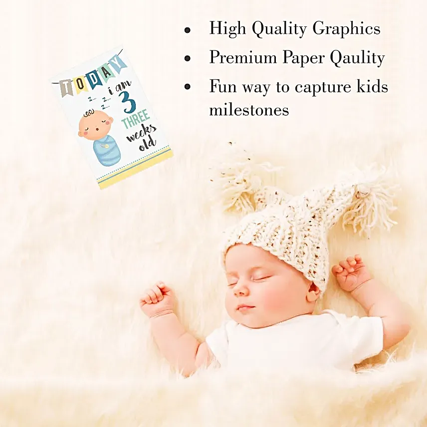 Joyful Journeys Baby boy milestone cards