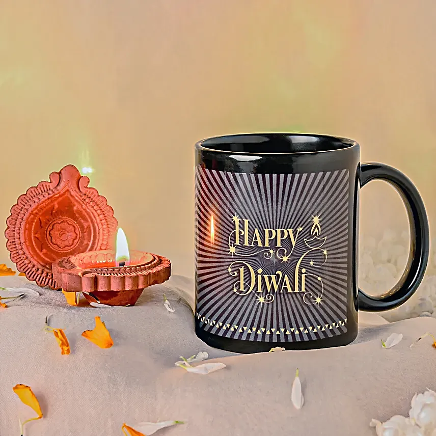 Joyful Mug N Diwali Diya Duo