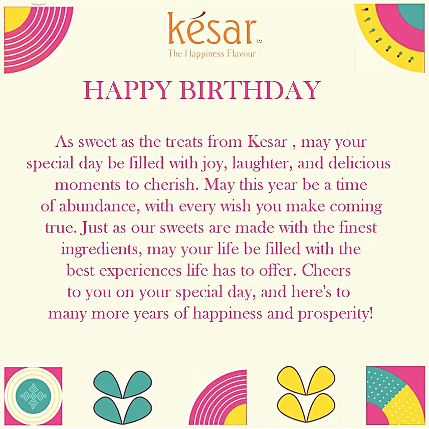 Kaju Infused Birthday Sweet Box