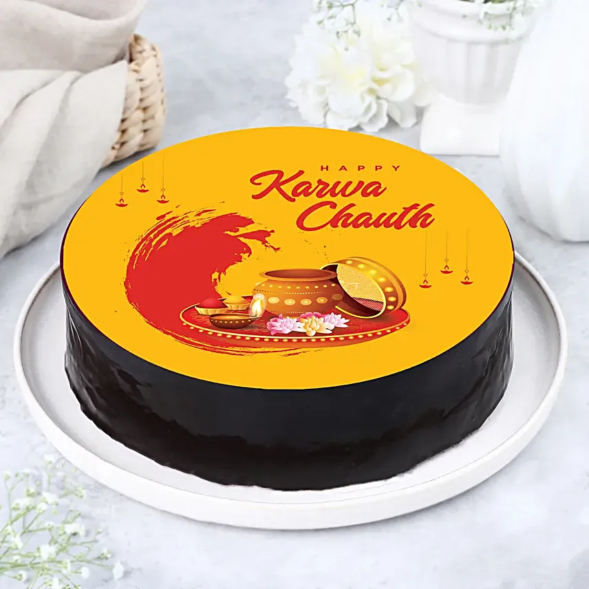 Karwa Chauth Celebration Chocolate Cake Half Kg