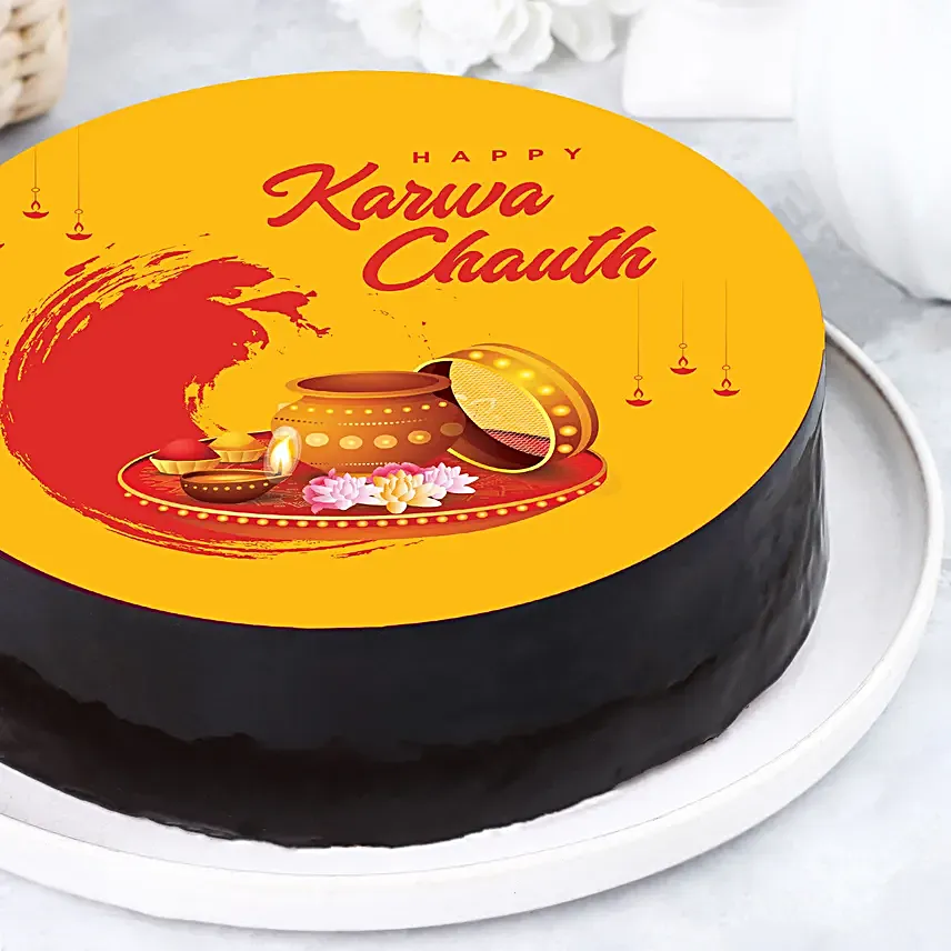 Karwa Chauth Celebration Chocolate Cake Half Kg