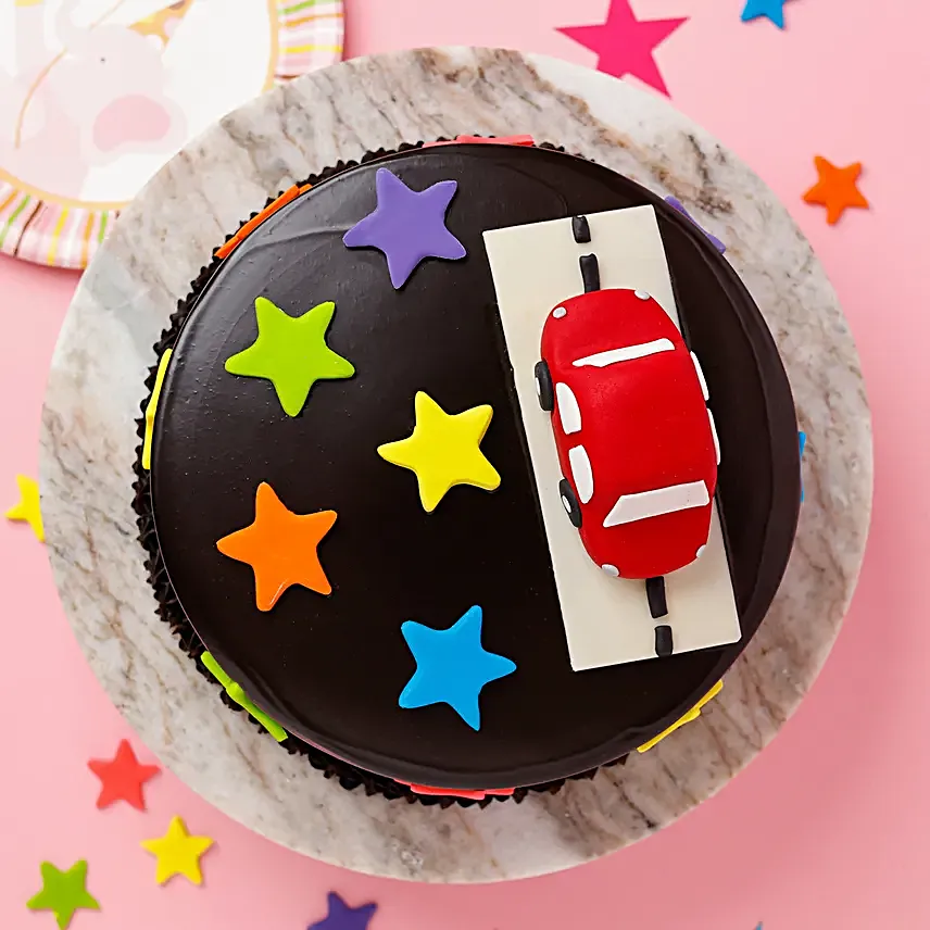 Kids Special Car Theme Cake Eggless-1 Kg