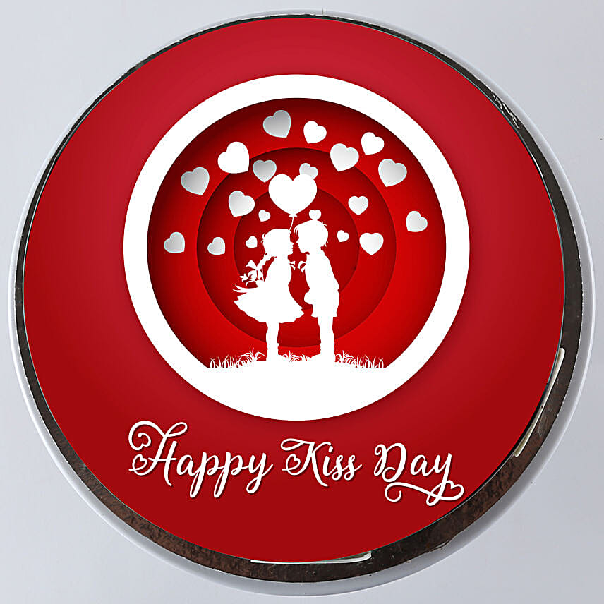 Kisses & Hearts Chocolate Photo Cake Half Kg