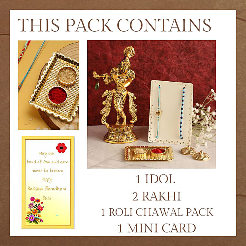 Krishna Idol N Rakhi Set