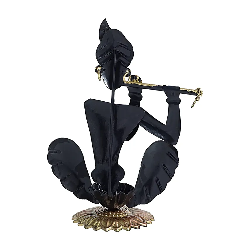 Krishna T Light Candle Holder Black & Red