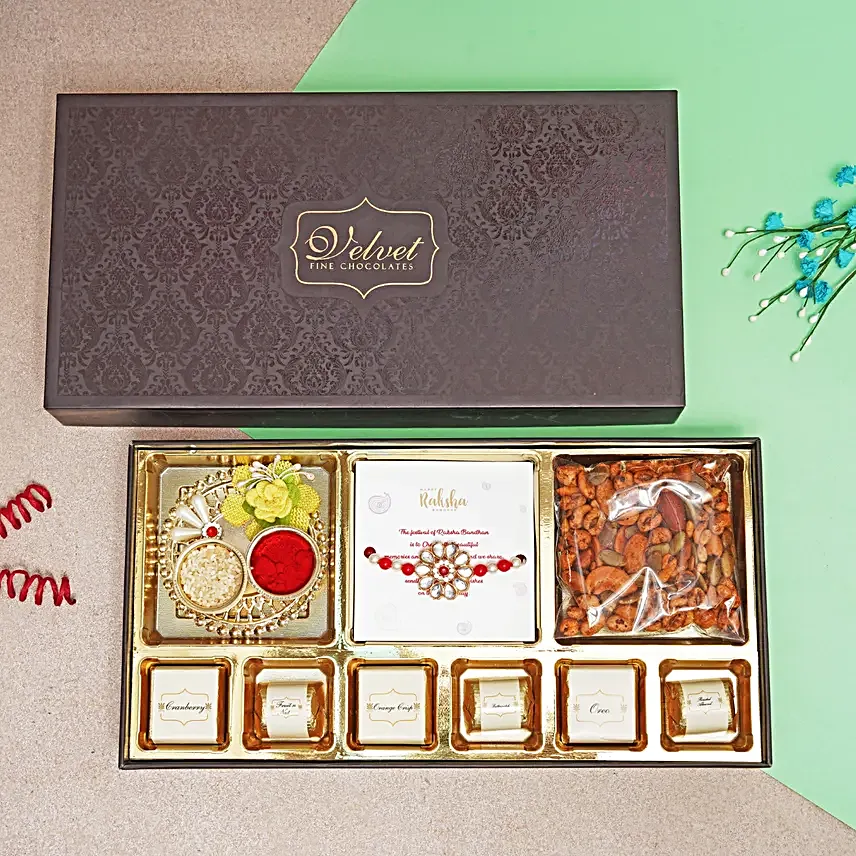 Kundan Rakhi N Assorted Sweetness
