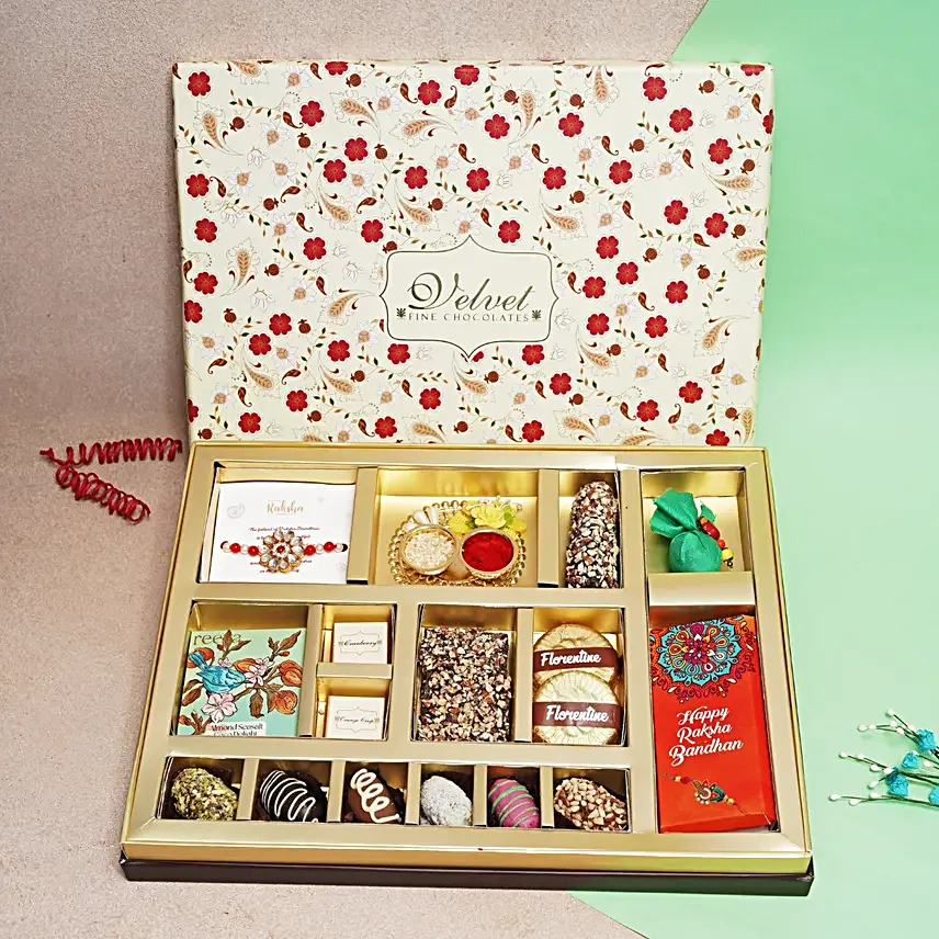 Kundan Rakhi N Luxe Festive Box