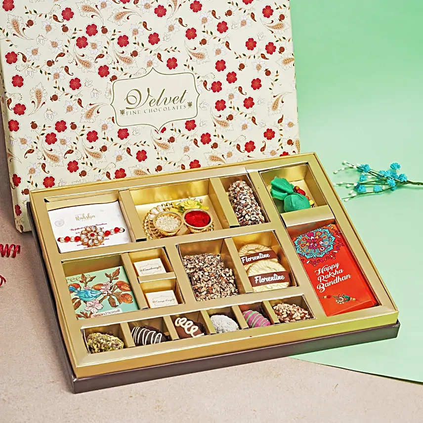 Kundan Rakhi N Luxe Festive Box