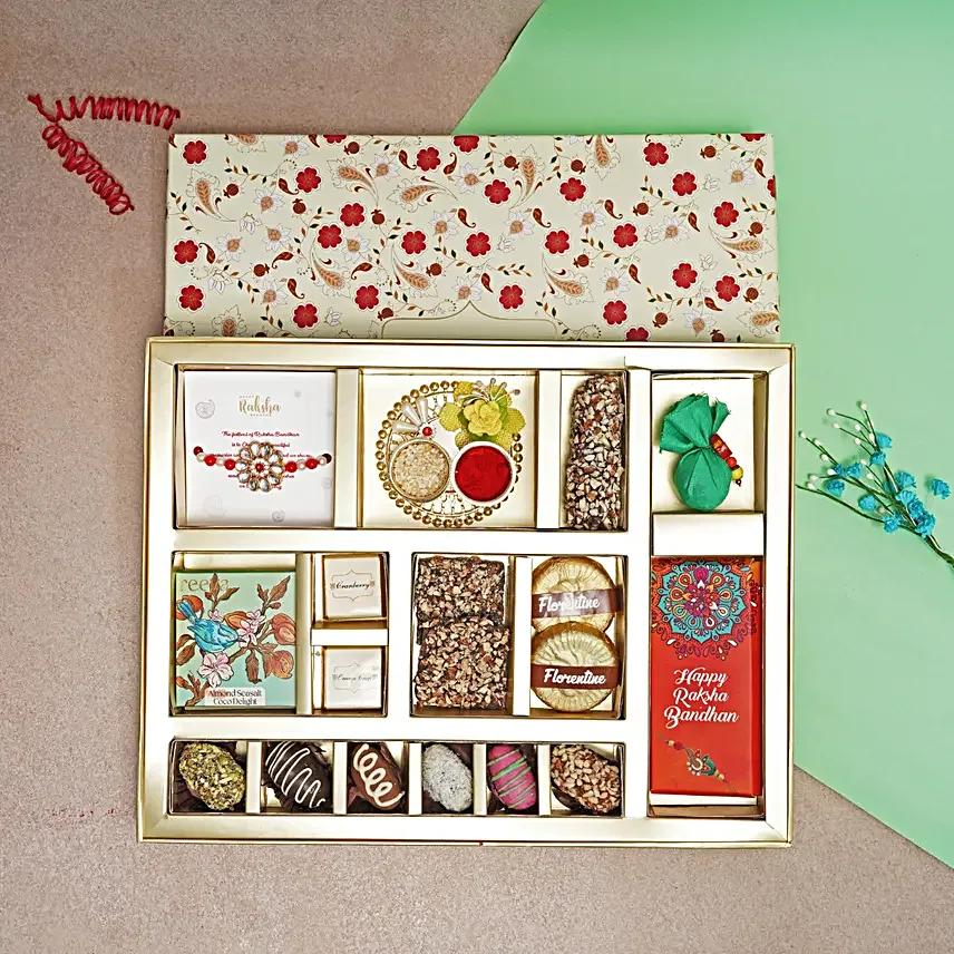 Kundan Rakhi N Luxe Festive Box