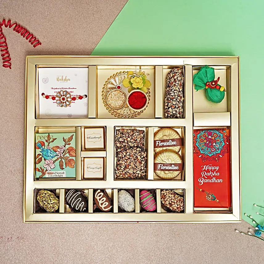 Kundan Rakhi N Luxe Festive Box