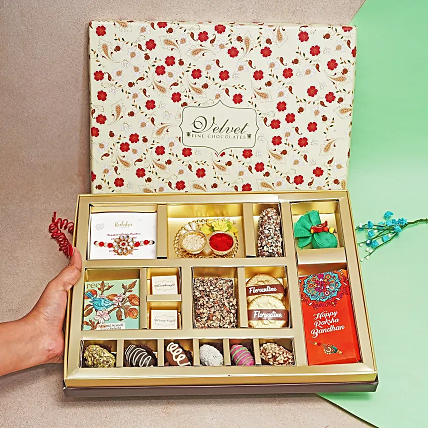 Kundan Rakhi N Luxe Festive Box