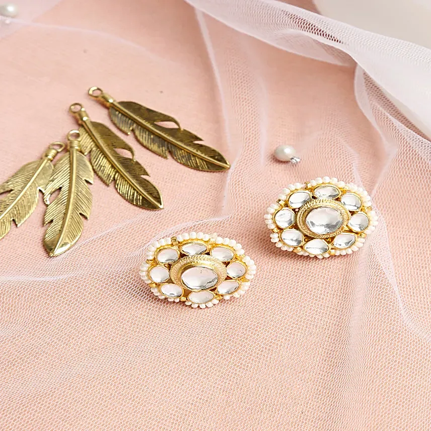 Kundan Studs Gold Plated