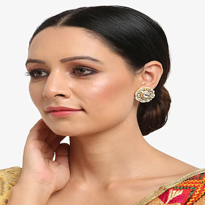 Kundan Studs Gold Plated