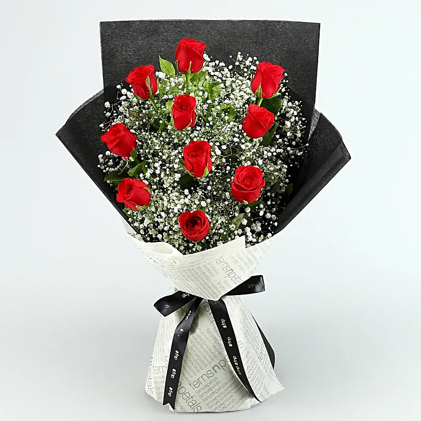 Lap Of Luxury Roses Bouquet Ferrero Rocher Box