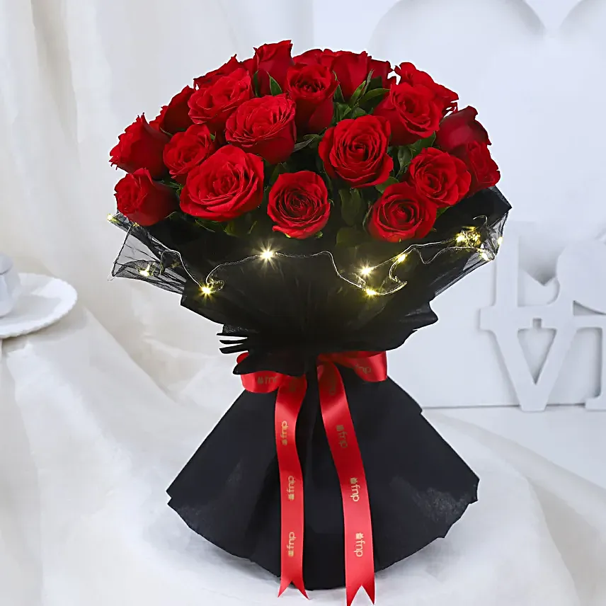 LED Elegance Rose Embrace