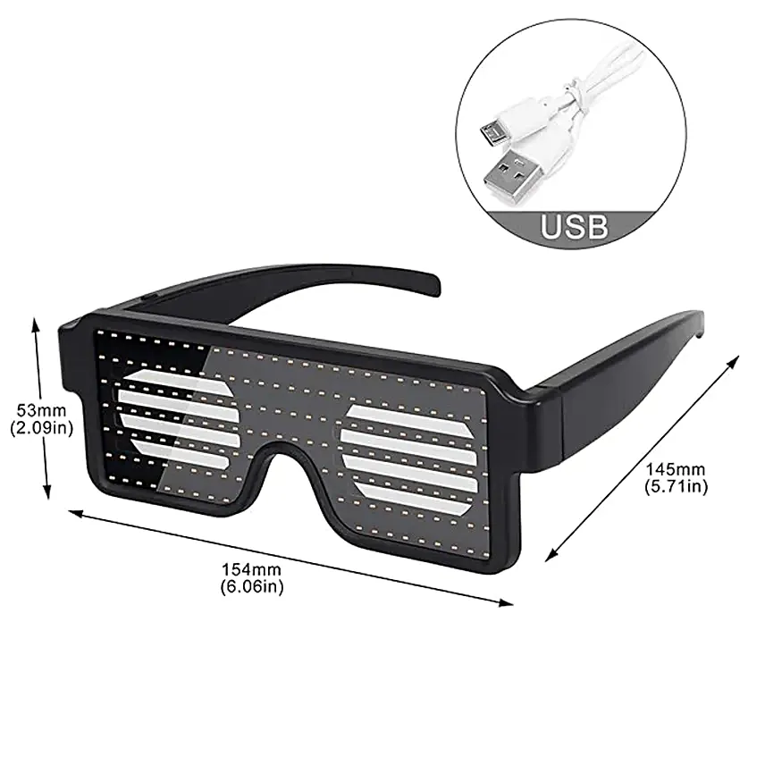 LED Wireless Digital Party Glasses