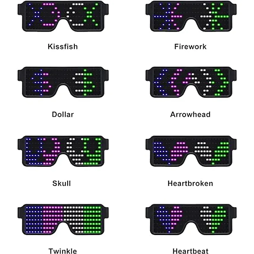 LED Wireless Digital Party Glasses