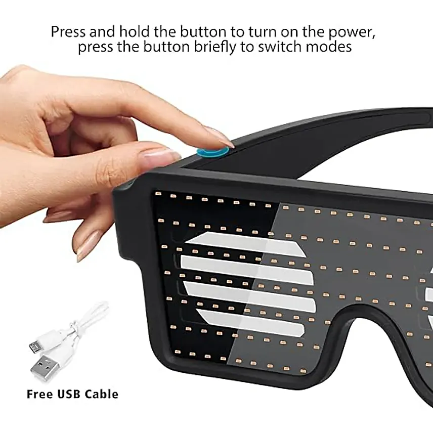 LED Wireless Digital Party Glasses