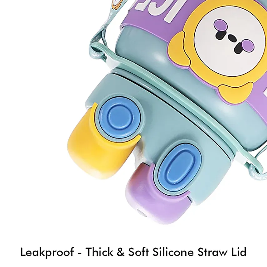 Lid Water Bottle For Kids Blue