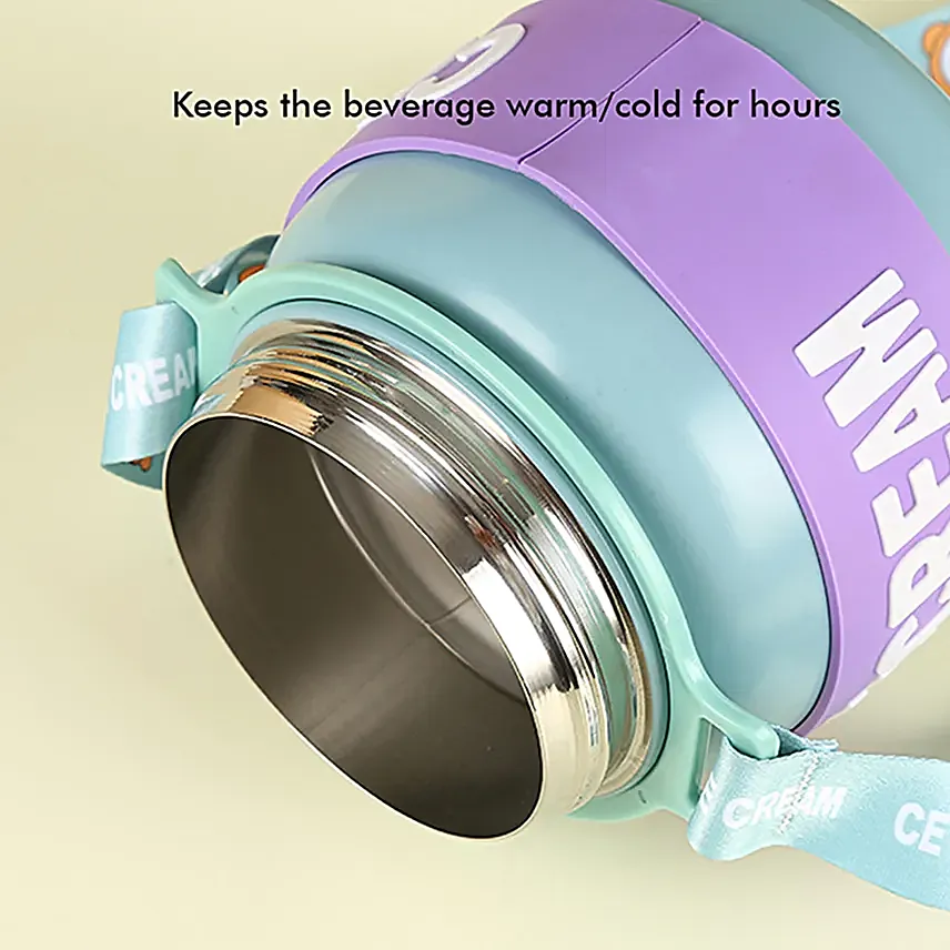 Lid Water Bottle For Kids Blue