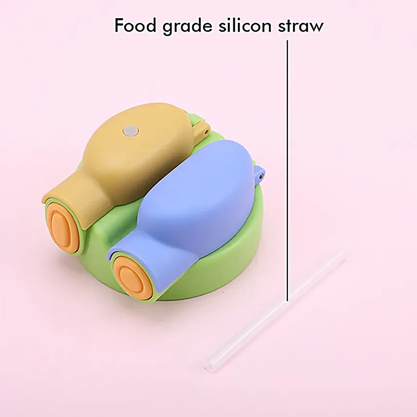 Lid Water Bottle For Kids Green