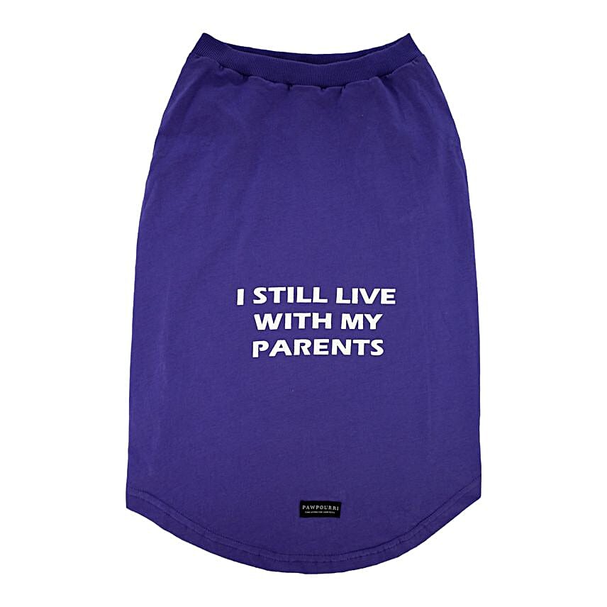 Living With My Parents T Shirt For Dogs L