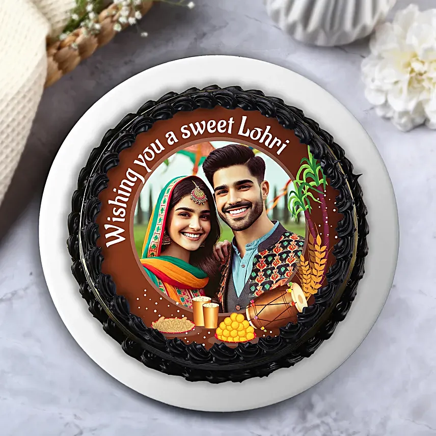 Lohri Celebration Chocolate Cake Half Kg