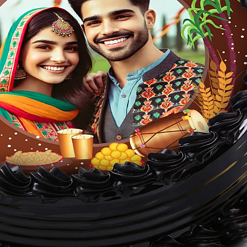 Lohri Celebration Chocolate Cake Half Kg