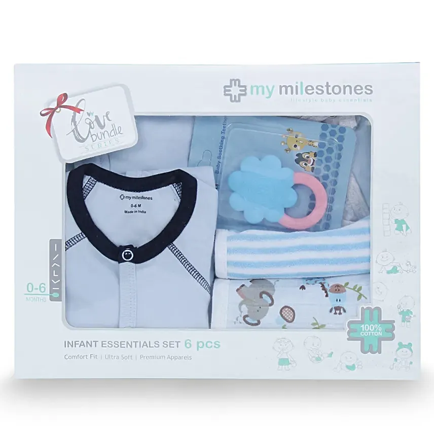 Love Bundle Baby Essentials Gift Set Blue