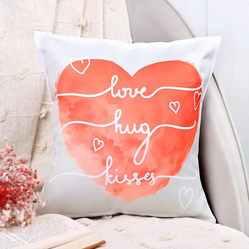 Love Hug Kisses Valentine Special Cushion