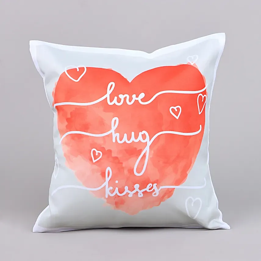 Love Hug Kisses Valentine Special Cushion