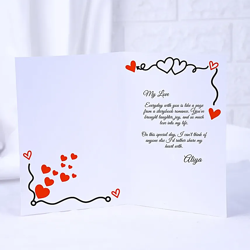 Love Note Personalised Valentine Greeting card