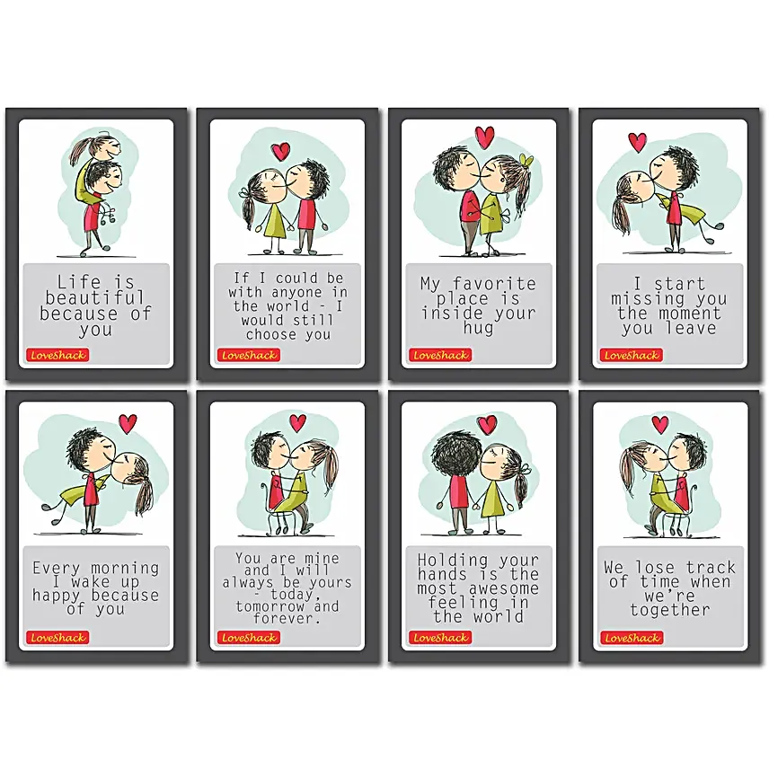 set of love postcards online