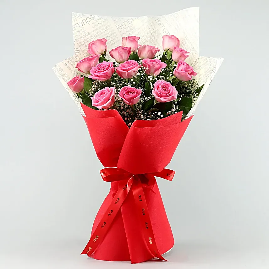 Love Roses N Bouquet Truffle Cake