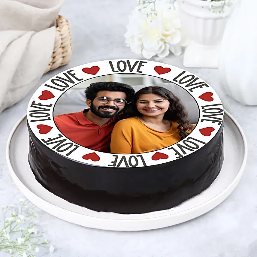 Love Special Chocolate Photo Cake Half Kg