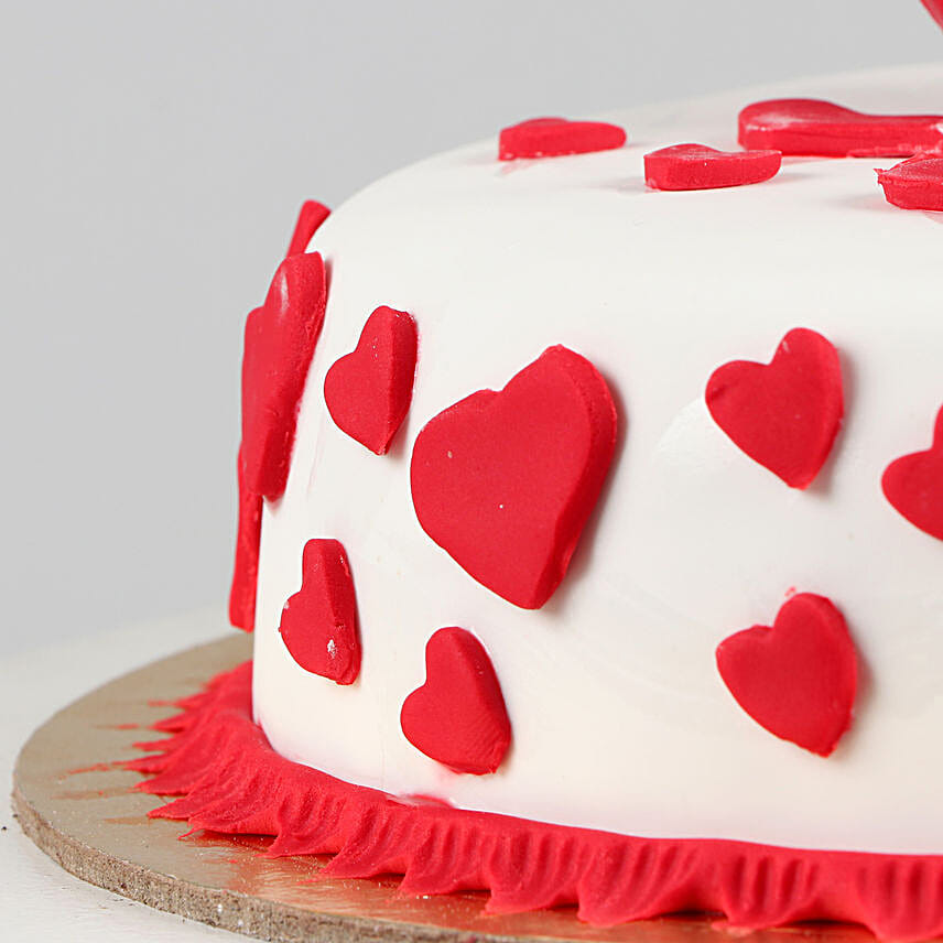 Online Love U Hearts Designer Cake Eggless