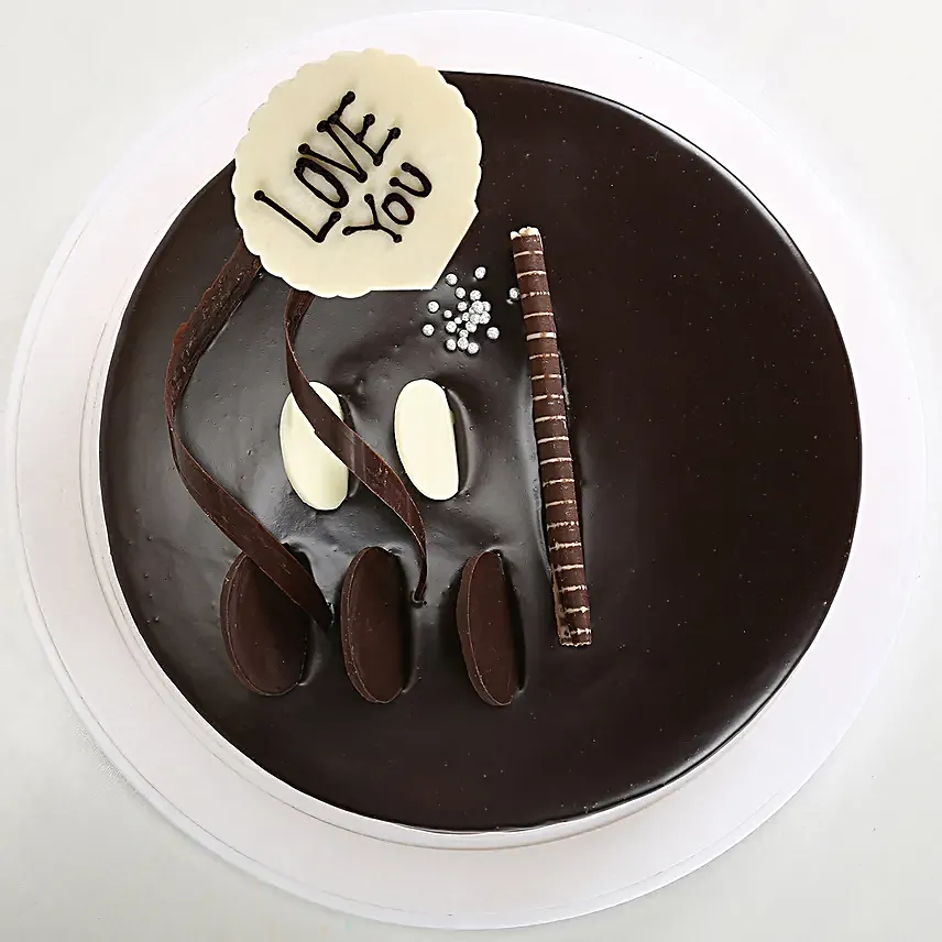 Love You Valentine Chocolate Cake Half Kg 