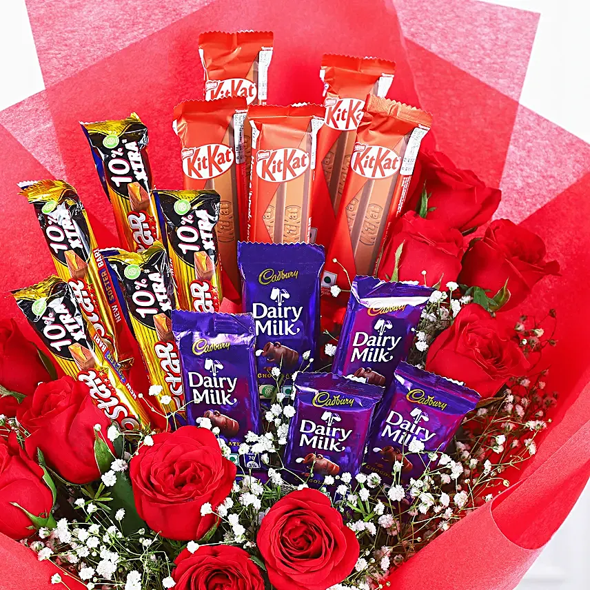 Lovers Delight Rose N Truffle Cake Combo