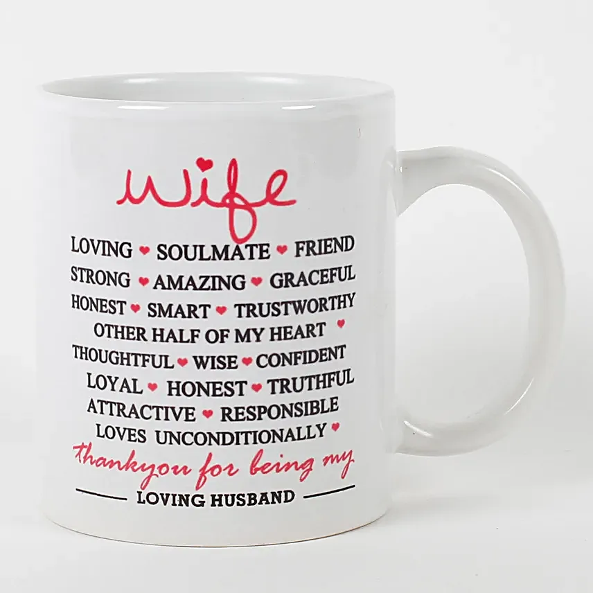 online Loving Wife Printed White Mug